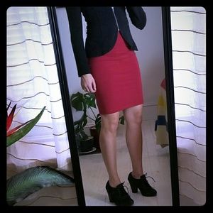 Forever 21 red pencil skirt